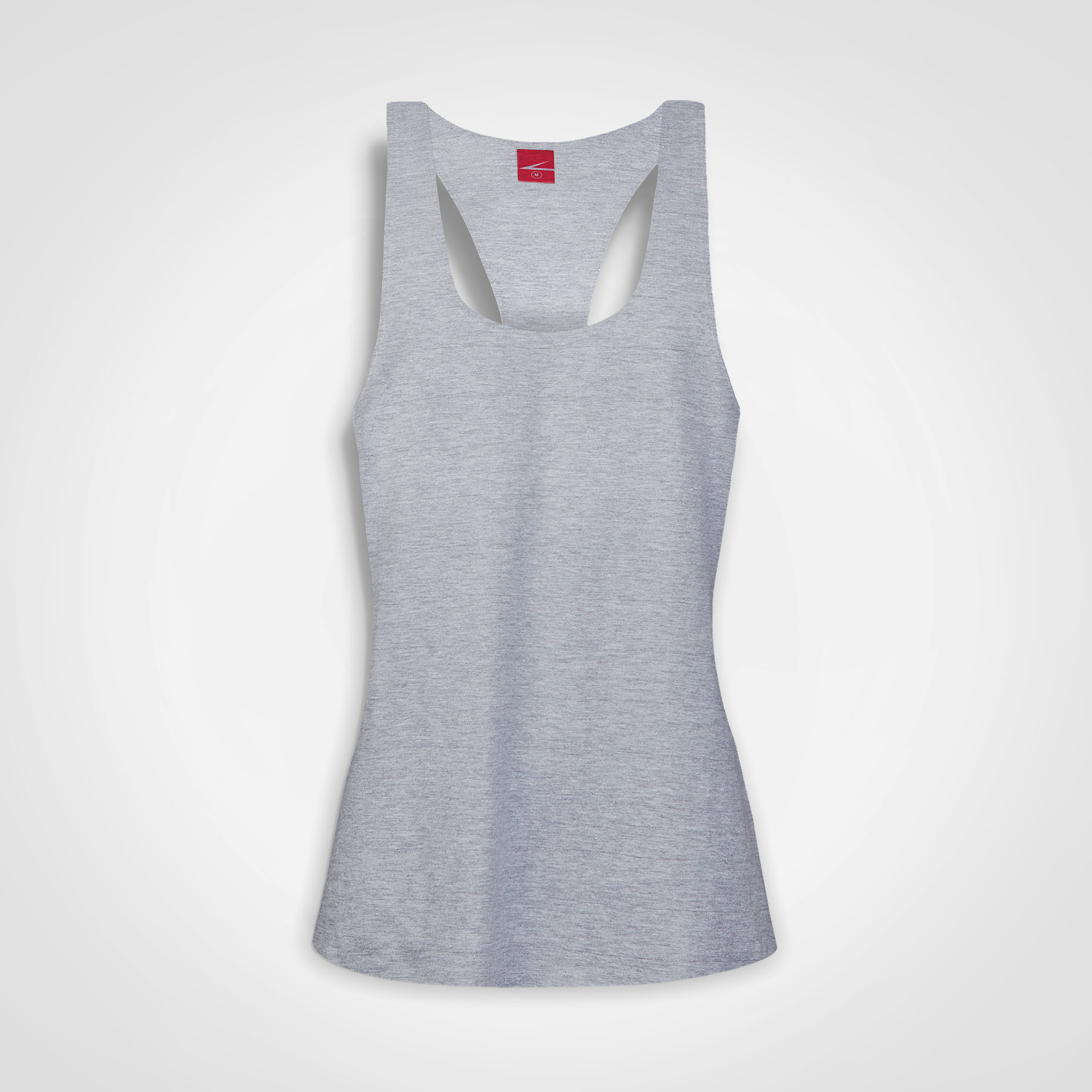 Ladies-Raceback-Vest-Grey-Melange