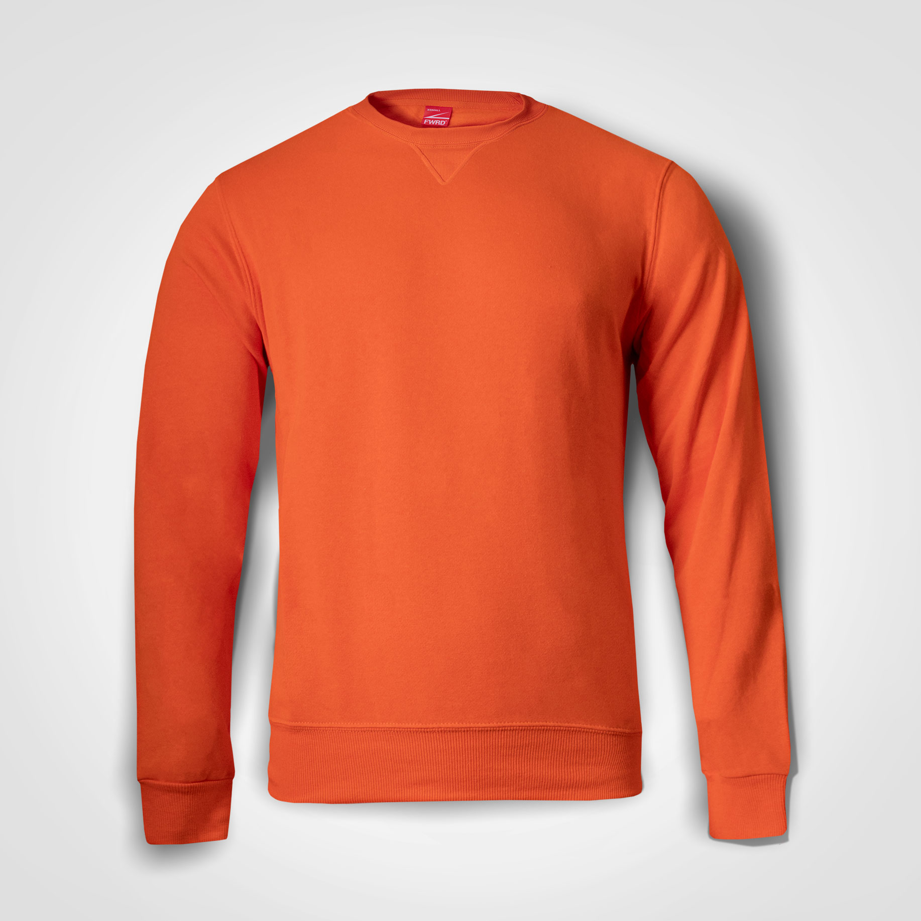 Basic-crewneck-Sweater-Orange