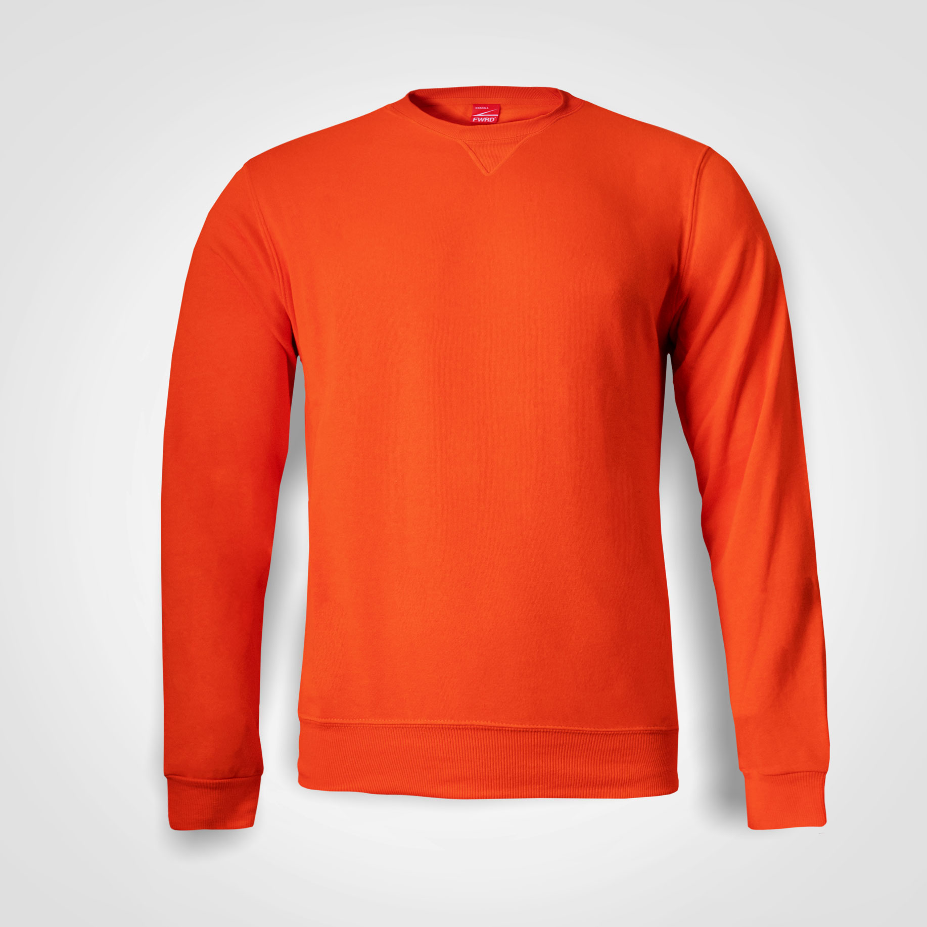Basic-crewneck-Sweater-Orange